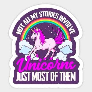 Unicorns Unicorn Funny Quotes Humor Sayings Gift Sticker